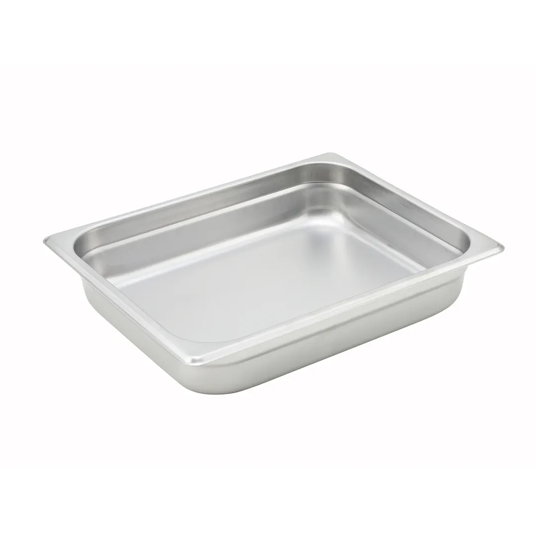 Winco SPJH-202 22 Gauge 2 1/2" Half Size Steam Table Pan / Hotel Pan
