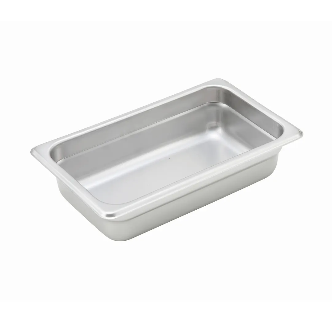 Winco SPJH-402 2 1/2" 1/4 Size Solid Anti-Jam Steam Table Pan 