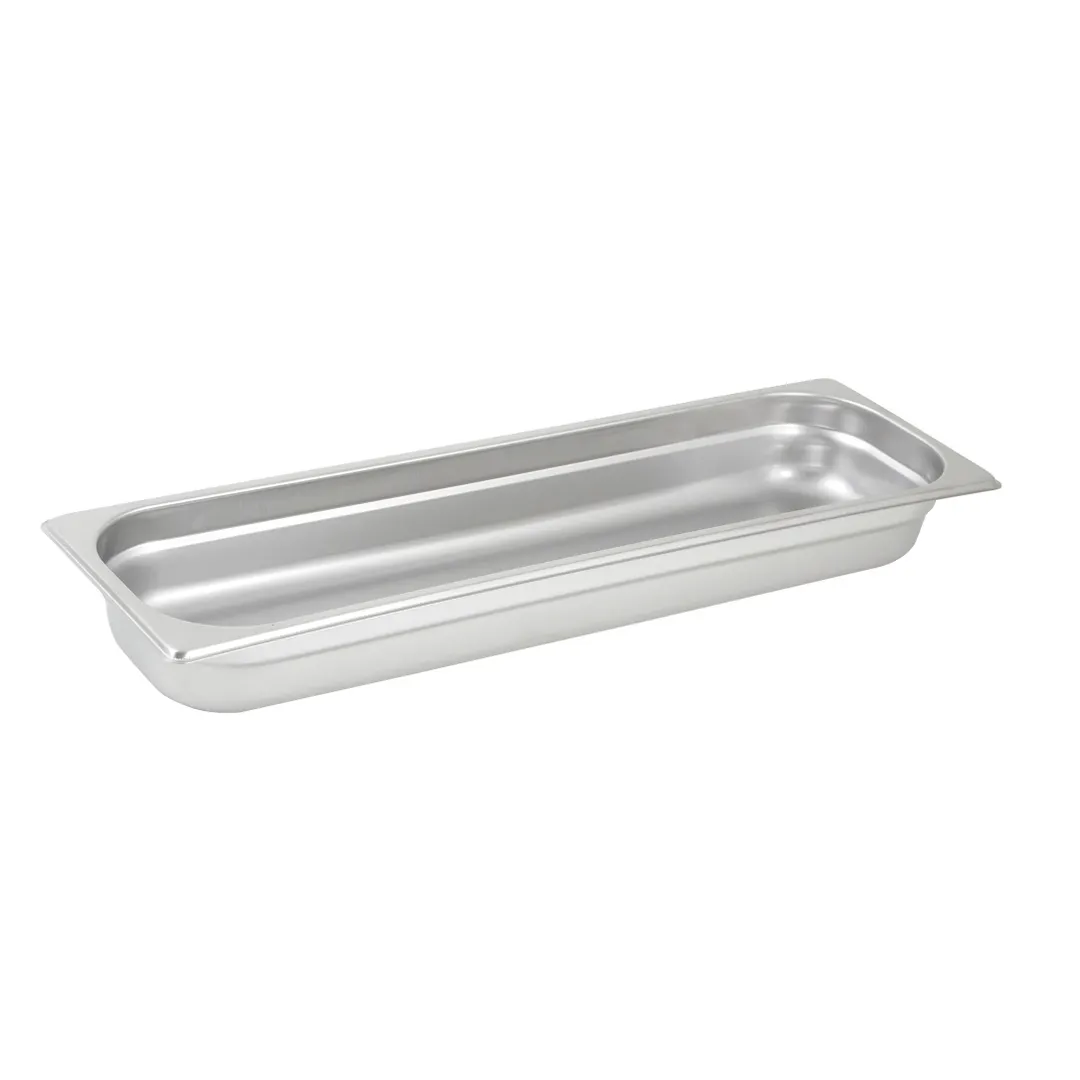 Winco SPJL-2HL 2 1/2" Deep Stainless Steel Anti-Jam 1/2 Size Steam Table Pan