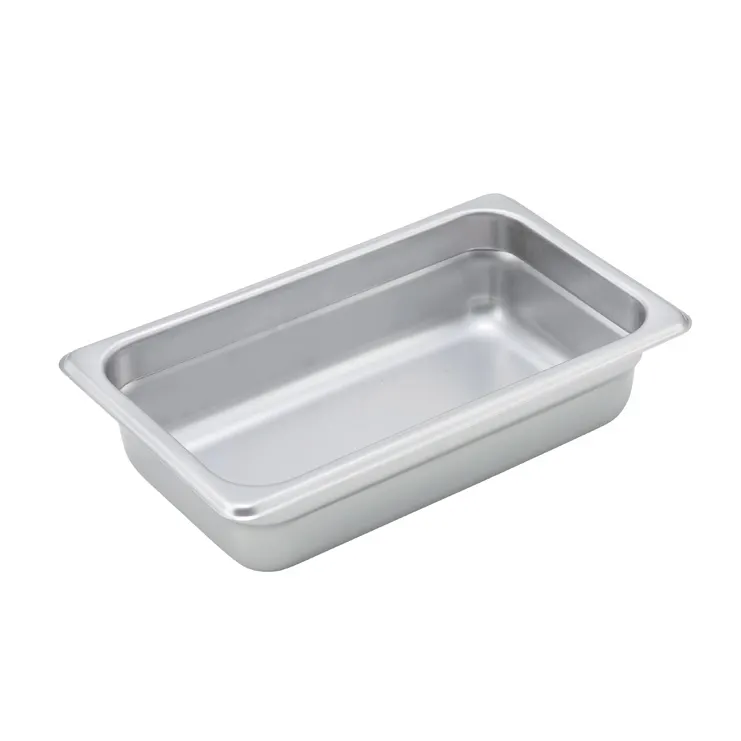 Winco SPJM-402 24 Gauge 2 1/2" 1/4 Size Solid Anti-Jam Steam Table Pan