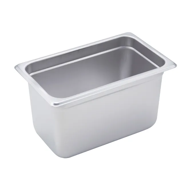 Winco SPJM-406  24 Gauge 6" 1/4 Size Solid Anti-Jam Steam Table Pan 