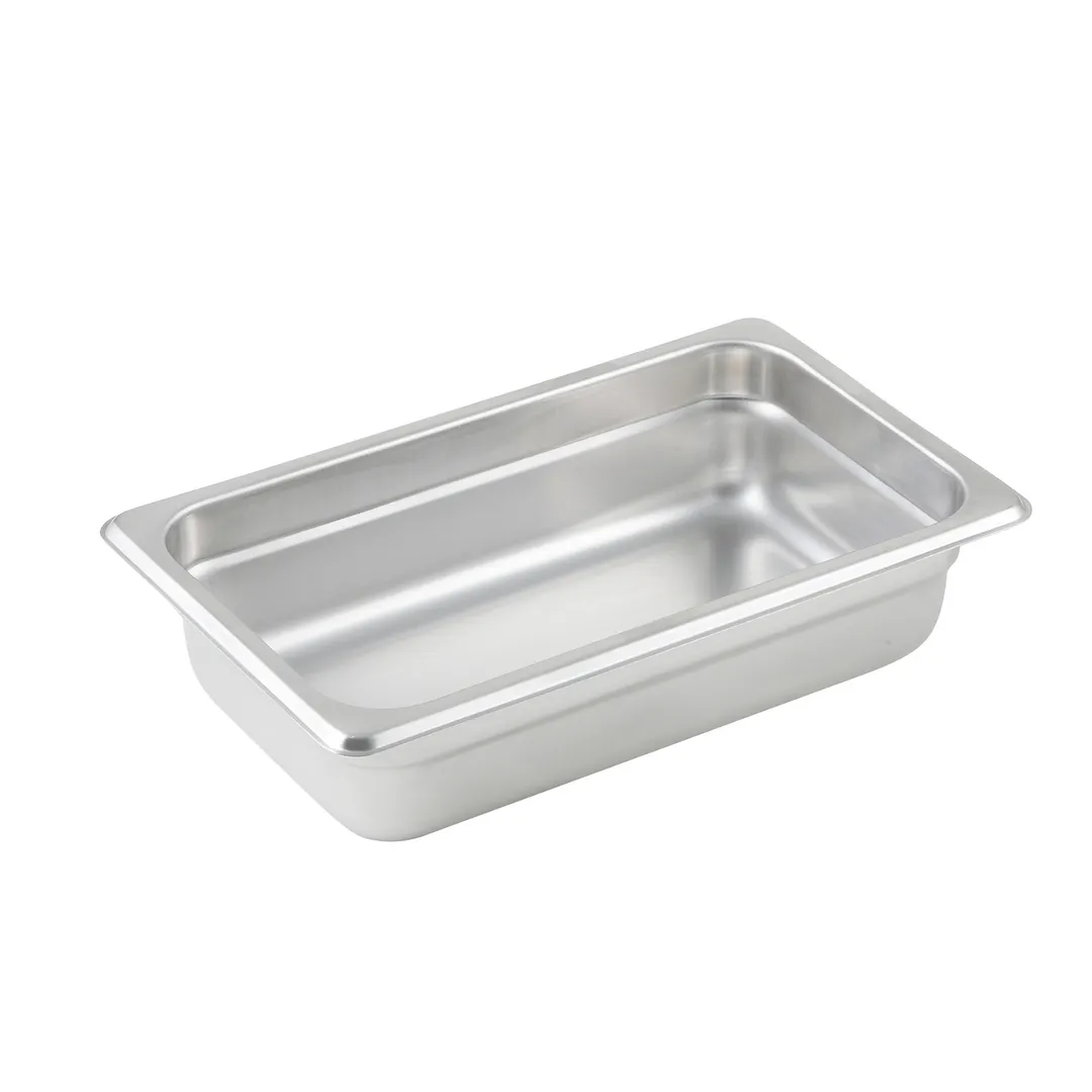 Winco SPJP-402 23 Gauge 2 1/2" 1/4 Size Solid Anti-Jam Steam Table Pan