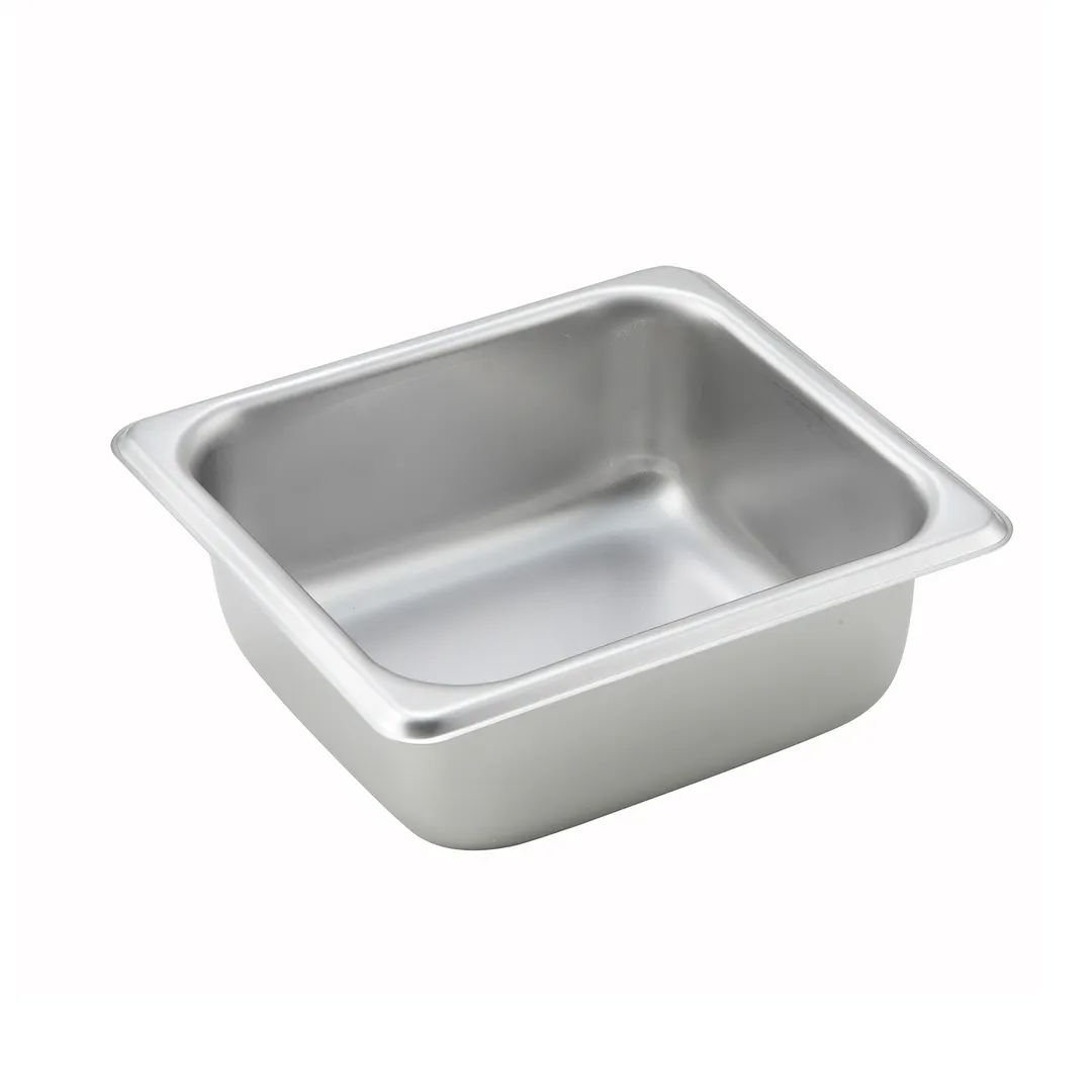 Winco SPS2 25 Gauge 2 1/2" 1/6 Size NSF Solid Steam Table Pan