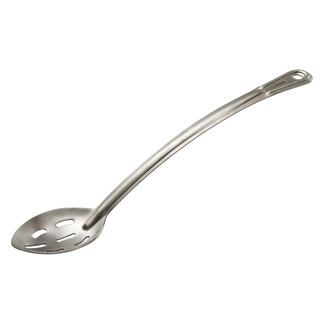 Winco SSCH-15L 15" Heavy Duty Sloted Basting Spoon w/ Curved Handle