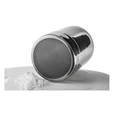 Winco SSD-10 10 oz Powdered Sugar Dispenser w/ Plastic Cover, Stainless Steel