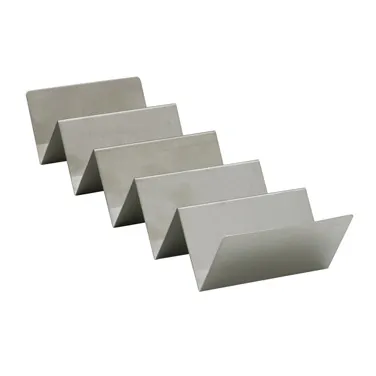 Winco TCHS-45 Taco Holder, 14"L X 4"W X 2"H, Holds 4-5 Tacos, Stainless Steel