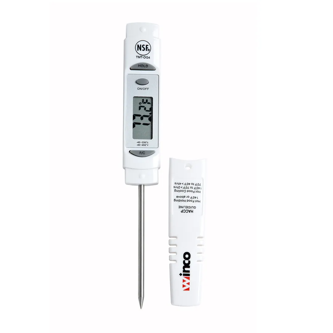 Winco TMT-DG4 Pocket Thermometer, Digital, Temperature Range -40 To 450°F (-40 To 230°C)