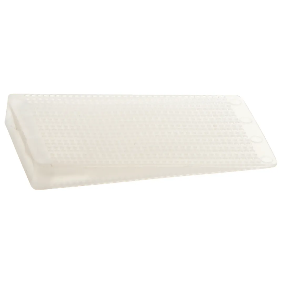 Winco TW-75W Stabilizer Wedge, 2" L x 1-1/4" W x 1/4" H, BPA‑free clear plastic leveler, - 75/Pack