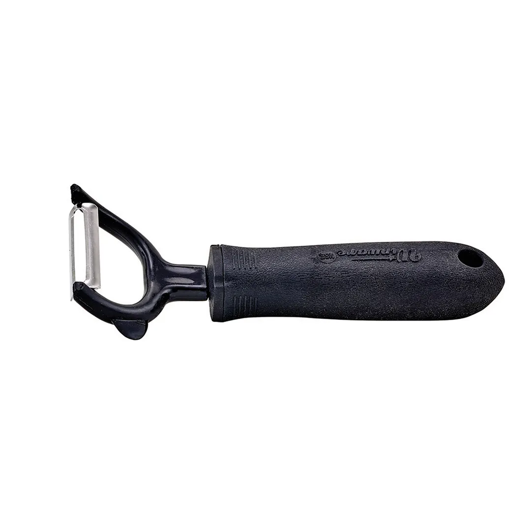 Winco VP-300 Peeler, 6-1/2", Stainless Steel Straight Edge, Black, NSF 