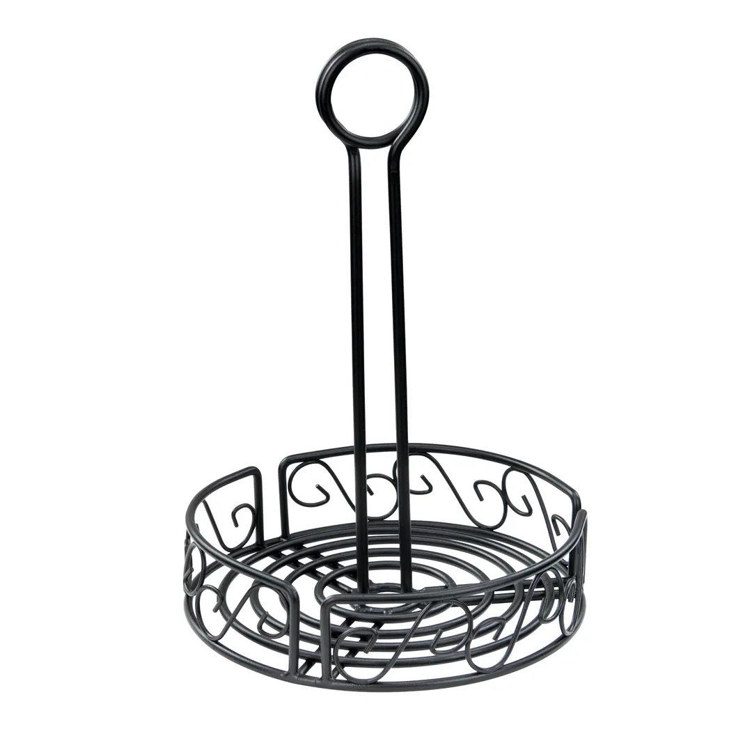 Winco WBKH-7R 7 1/2" Round Wire Condiment Caddy