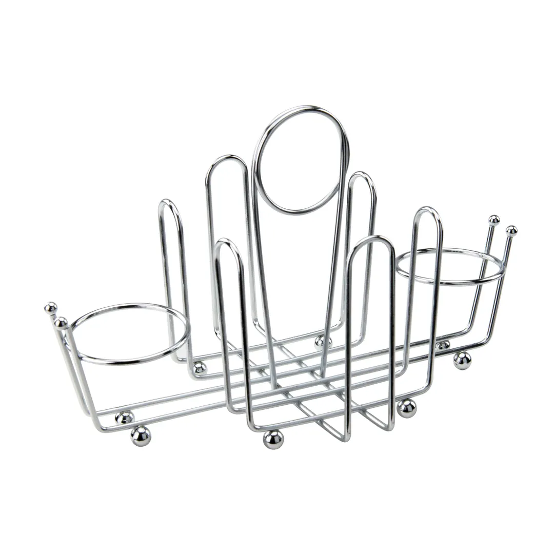 Winco WH-1 Condiment Holder, Chrome Plated Wire with Ball Feet & Center Clip
