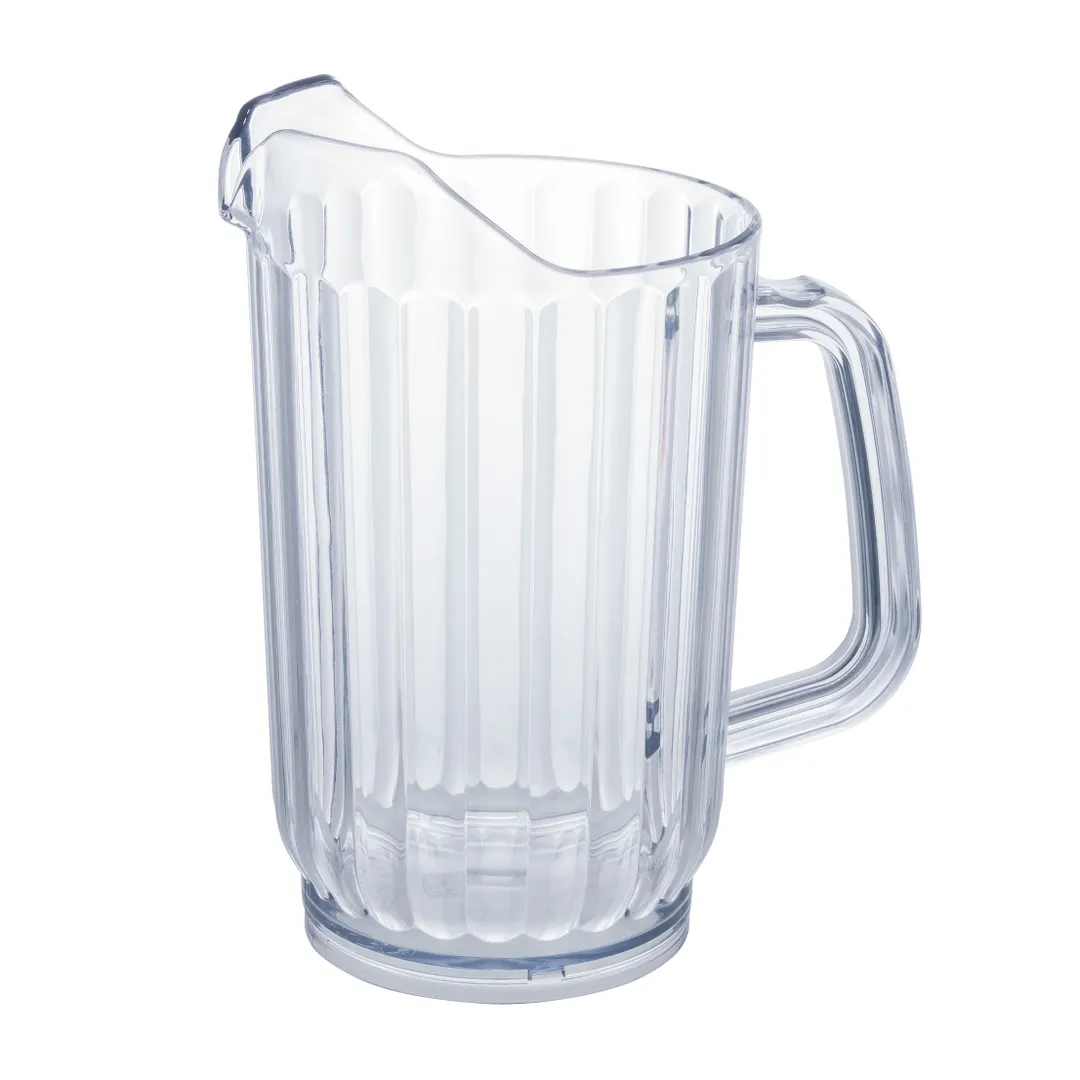 Winco WPS-32 32-oz Clear SAN Plastic Water Pitcher with Handle, BPA-Free, 10-31 oz Capacity - 4/Pack