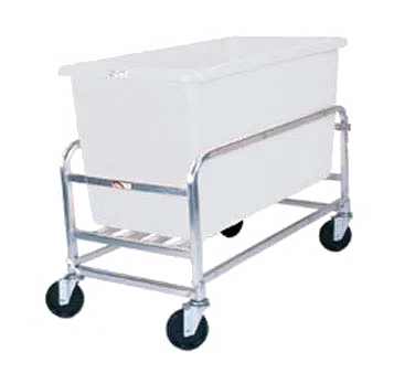 Winholt 30-8-AL-WH Bulk Goods Cart, 8 Bushel 500 lb, Aluminum Frame, White Polyethylene Tub, NSF