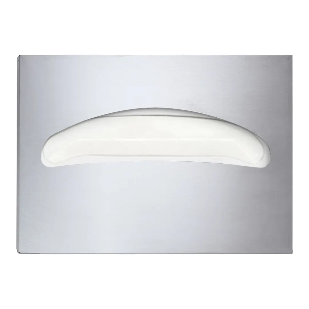 Alpine Industries ALP483 Toilet Seat Cover Dispenser, 15-3/4"W x 2"D x 11-4/5"H, Wall, 304 Brushed