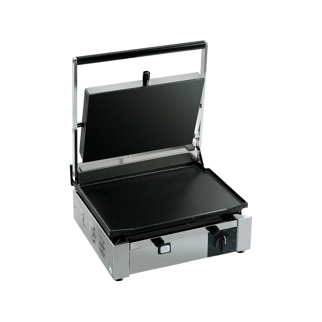 Eurodib CORTF110 15" Single Commercial Panini Sandwich Grill w/ Cast Iron Smooth Plates, 110V