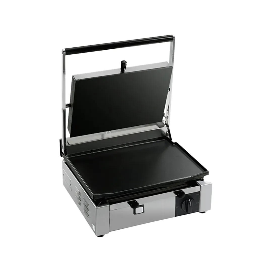 Eurodib CORTF220 15" Single Commercial Panini Sandwich Grill w/ Cast Iron Smooth Plates, 220V