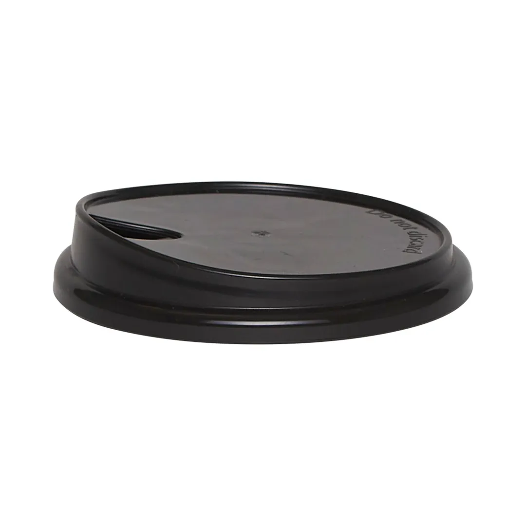 GET PK/BB-LID2-BK Black Disposable Cup Lid for 12, 16, 20 CL Cups – 1 Dozen