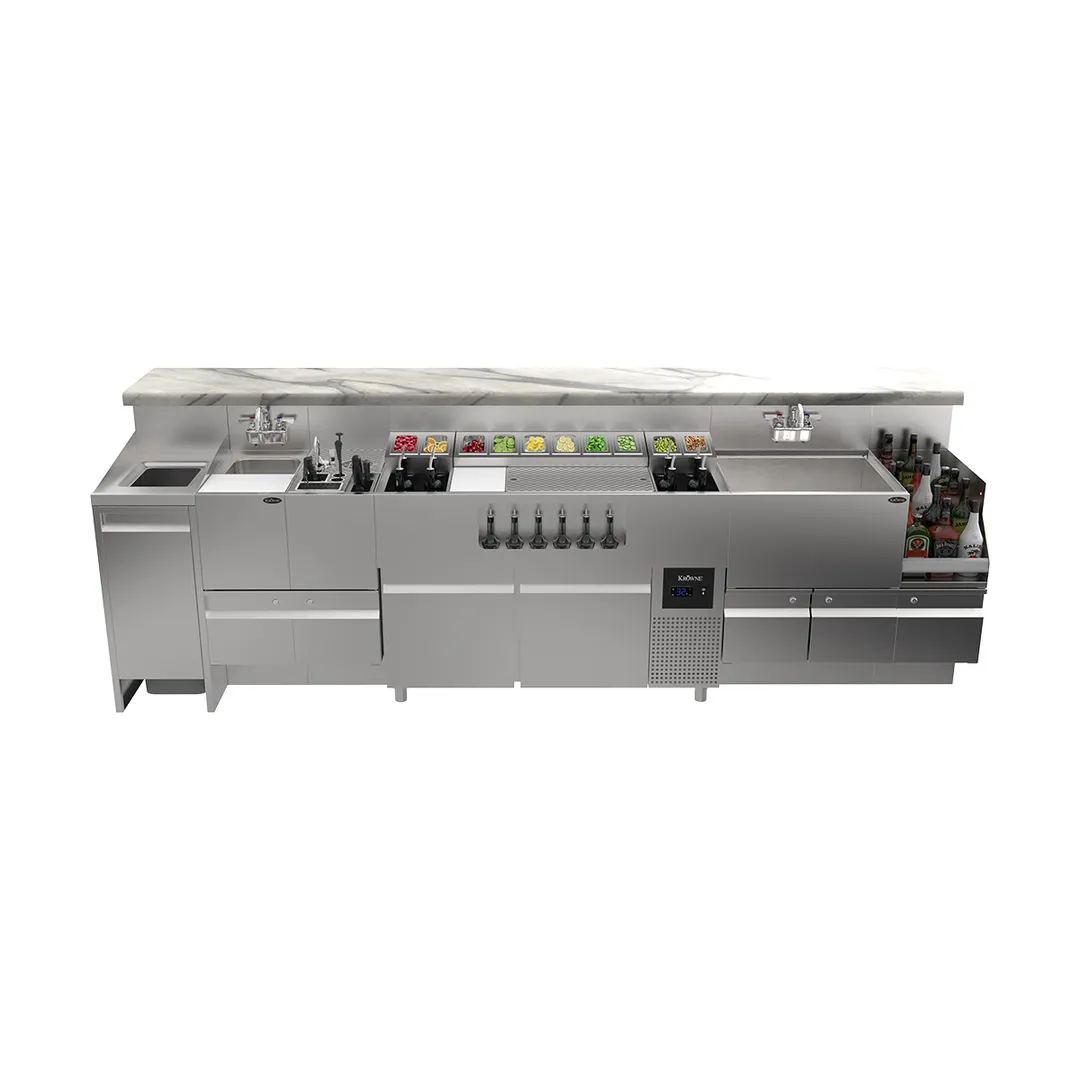 Krowne AL24-AL122-R 122" One Twenty Two Alchemy Series Workstation / Refrigerated Base