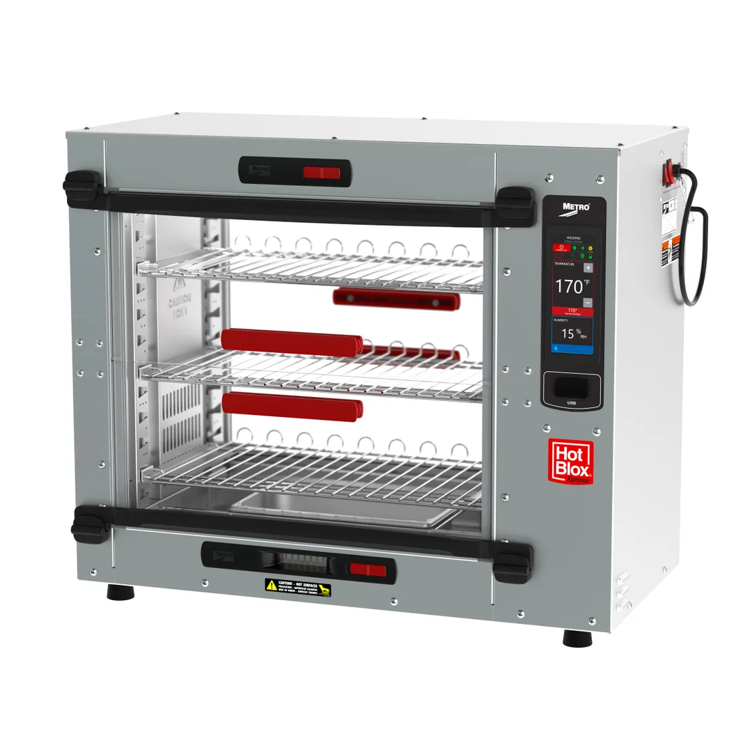 Metro HBCS6-TP HotBlox Xpress S6 "Countertop" 3-Shelf Heated Holding Cabinet, Touchscreen, 875W, 120V