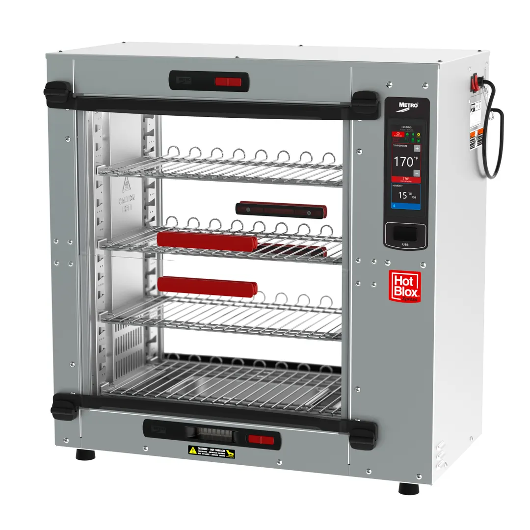 Metro HBCS8-TP "Countertop" 4-Shelf Heated Holding Cabinet, Aluminum, Touchscreen, 875W