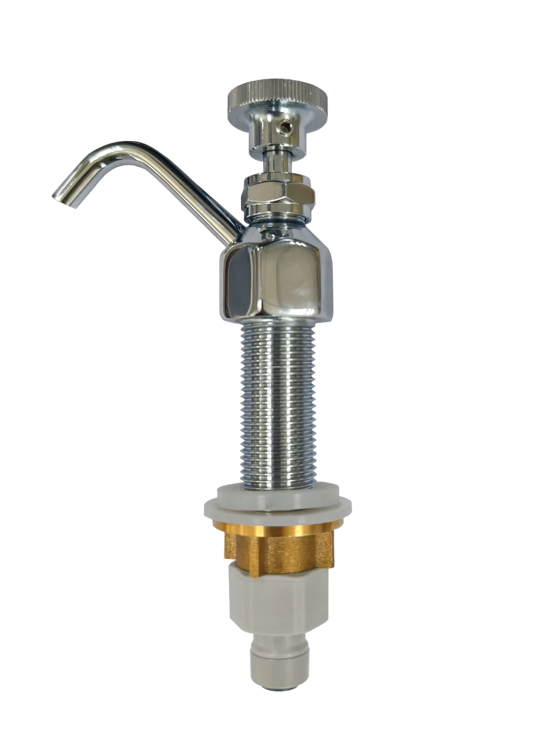 NBR Equipment P3D1DW Dipper Well Faucet, Brass Chrome-Plated, 1/2" Nps Male