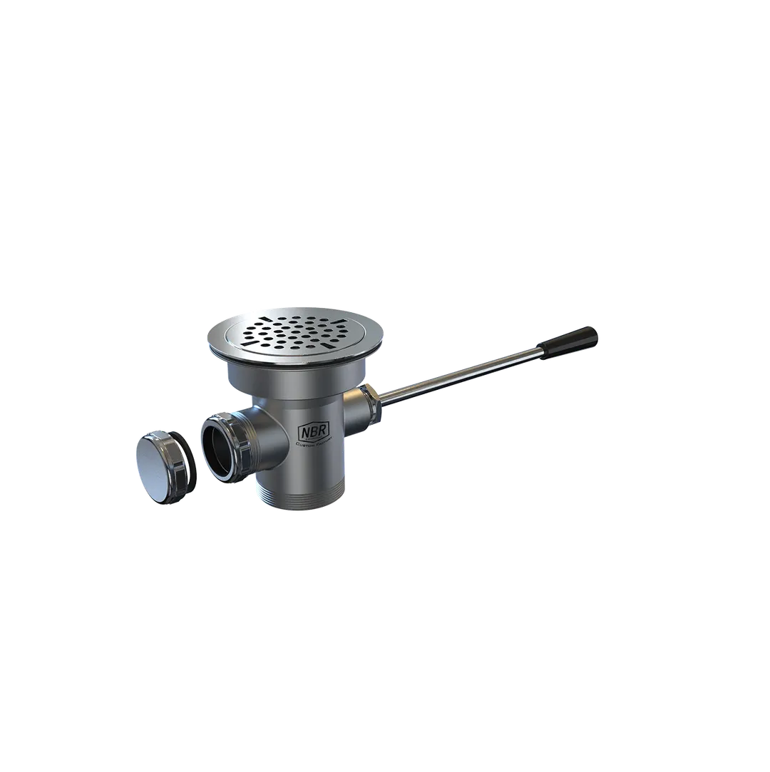 NBR Equipment P5LD2 Lever Handle Waste Drain with Over Flow Cap