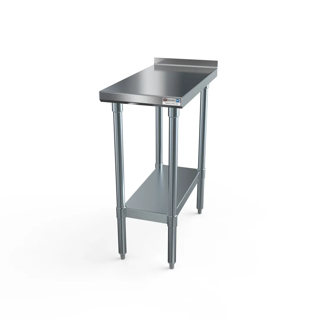 NBR Equipment TG-F1830 18" Economy Open Base Work Table with Undershelf / Upturn