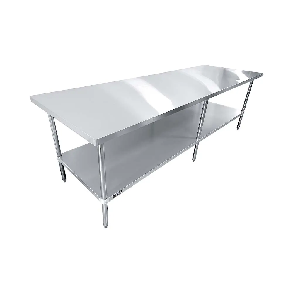 Sapphire Manufacturing SMTE-30108G Worktable 30"X108"X35"H, 18Ga.430S/S Flat Top