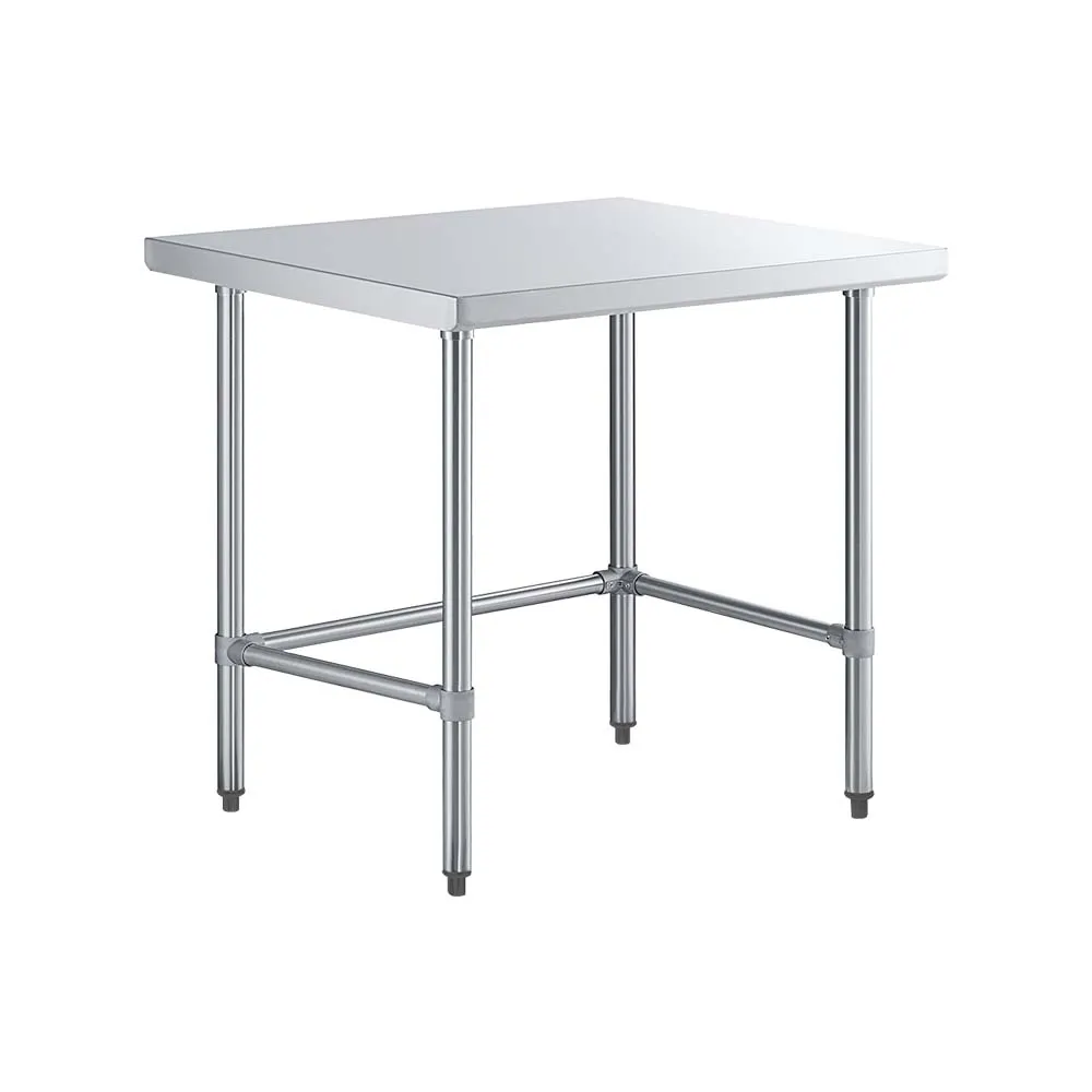 Sapphire Manufacturing SMTEO-2436G Open Base Work Table w/ Side & Rear Crossrails, 18 Gauge Flat Top