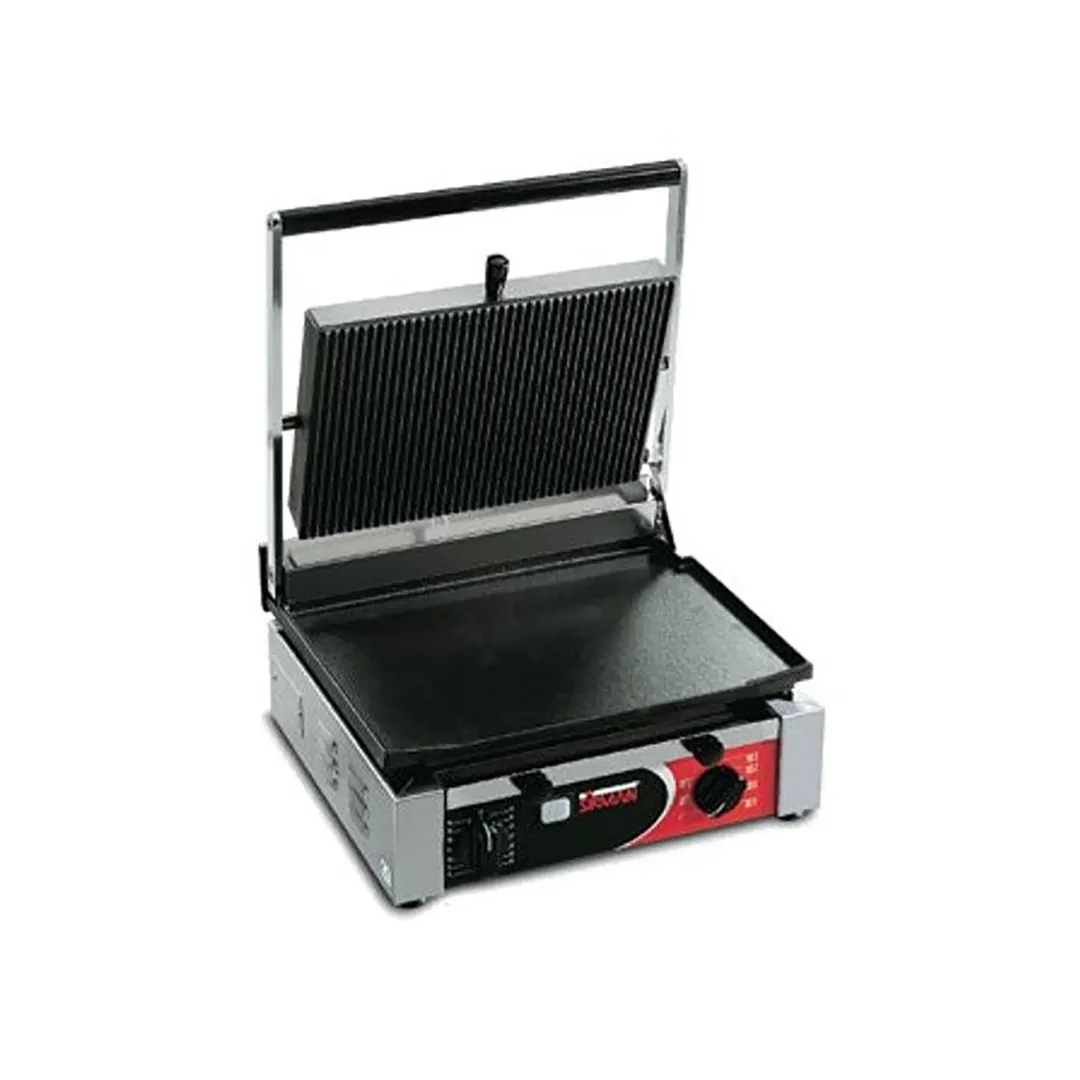 SIRMAN 34A2305105SI CORT R PS Single Panini Grill w/ Removable Grooved  Plates and Timer