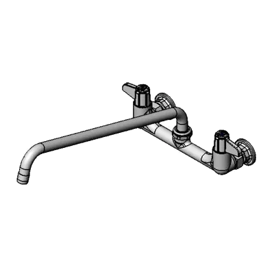 T&S Brass 5F-8WLX16 Equip Faucet, 8" Centers, Wall Mount, 16" Swivel Nozzle