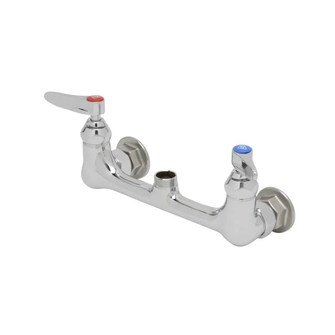 T&S Brass B-0230-LN Sink Mixing Faucet, Wall Mounted, 8" Adjustable Centers