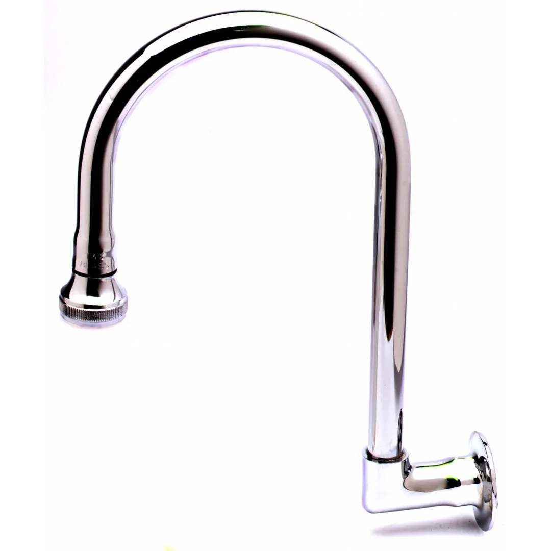 T&S Brass B-0535 Spout, Rigid Gooseneck, Wall Mounted, 3/8" Ips Female Inlet