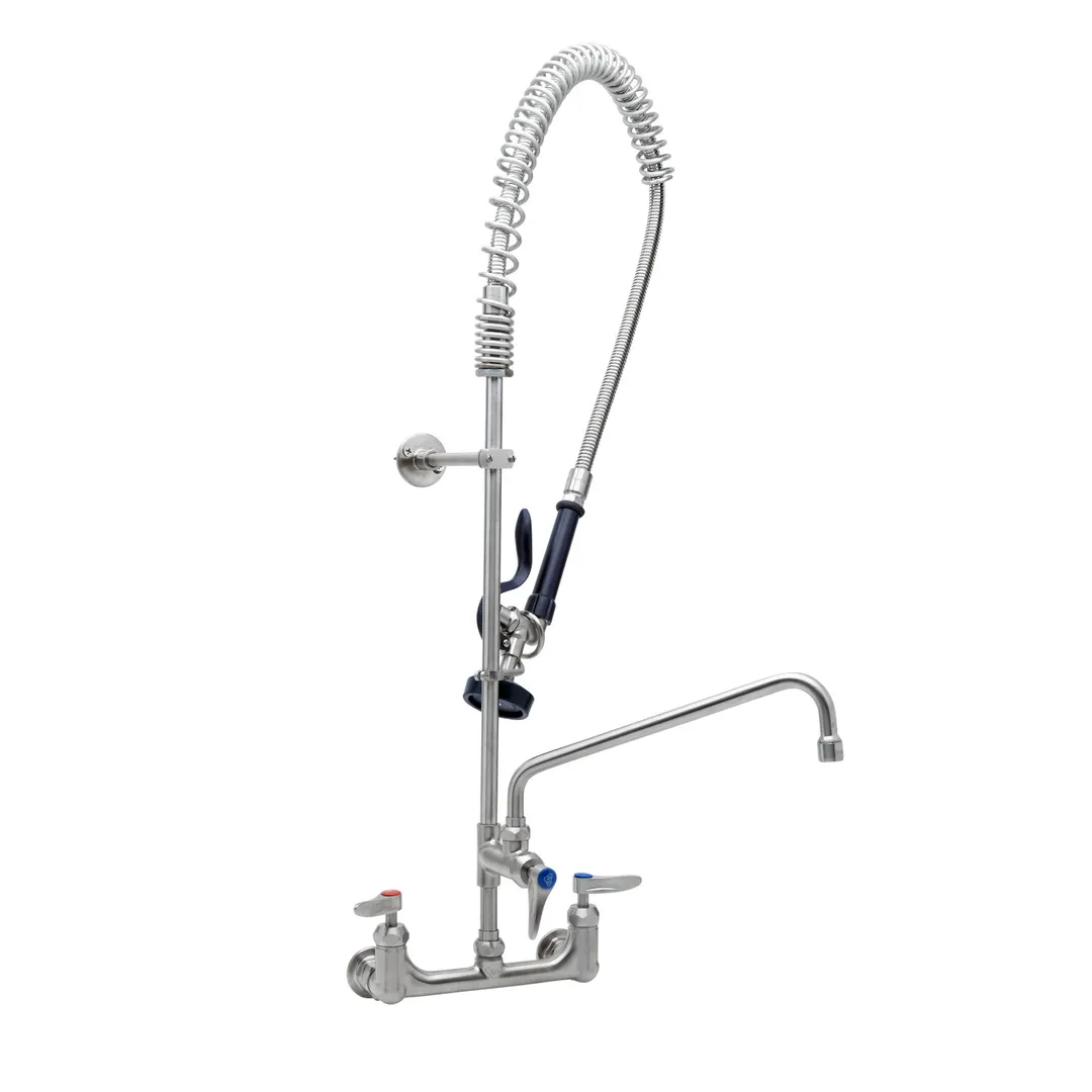 T&S Brass S-0133-12-CR-B Eversteel 8” Wall Mount Mixing Faucet with Body
