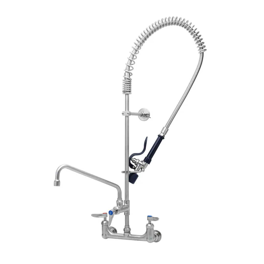 T&S Brass S-0133-12-CR-BJ Eversteel 8” Wall Mount Mixing Faucet with Body
