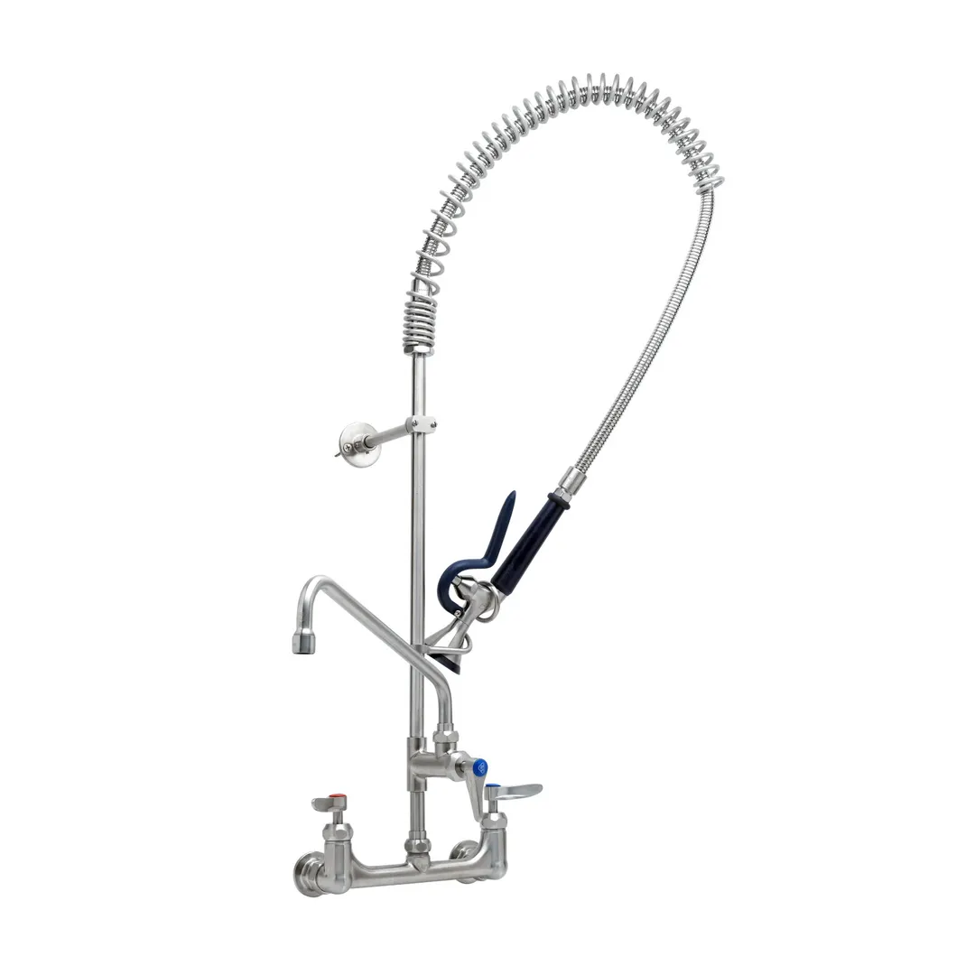T&S Brass S-0133-12-CR-BY Eversteel 8” Wall Mount Mixing Faucet with Body