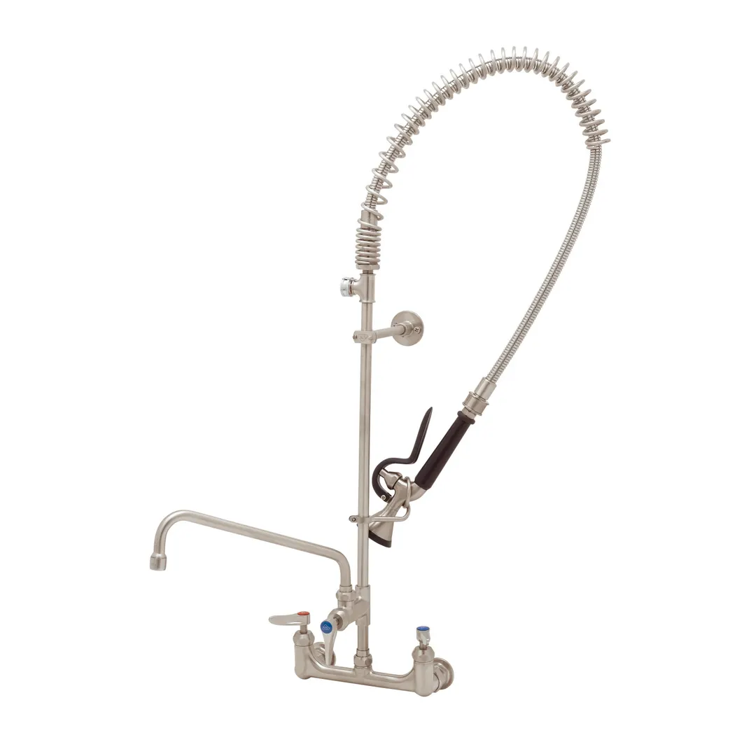 T&S Brass S-0133-12-CR-BYS-TGH Eversteel 8” Wall Mount Mixing Faucet with Body