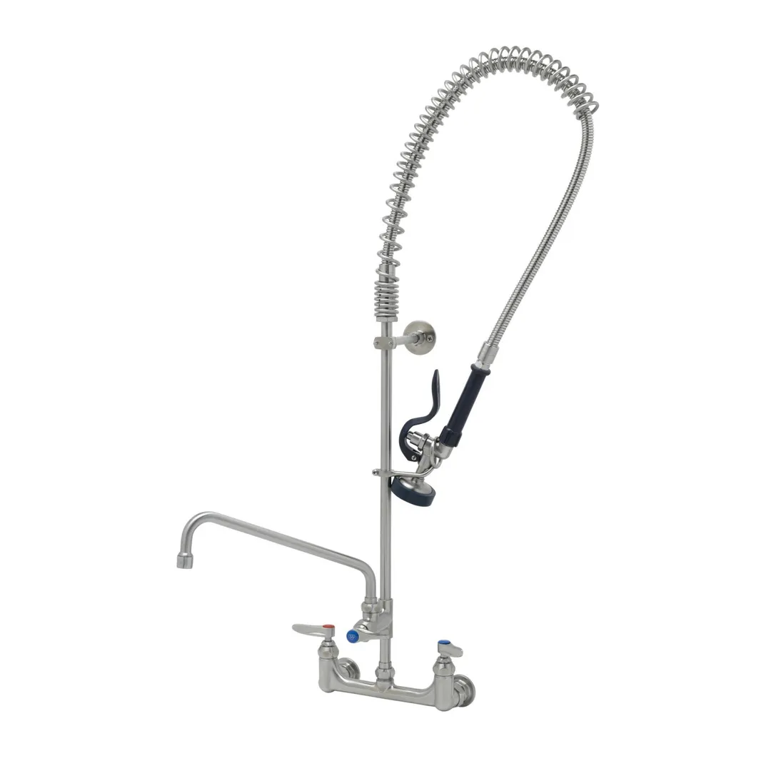 T&S Brass S-0133-A14-B Mixing Faucet, 8” Wall Mount with Body, Add-On Faucet