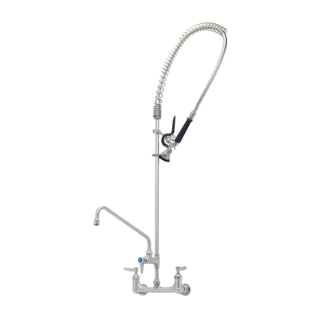 T&S Brass S-0133-A14-BY Eversteel 8” Wall Mount Mixing Faucet with Body