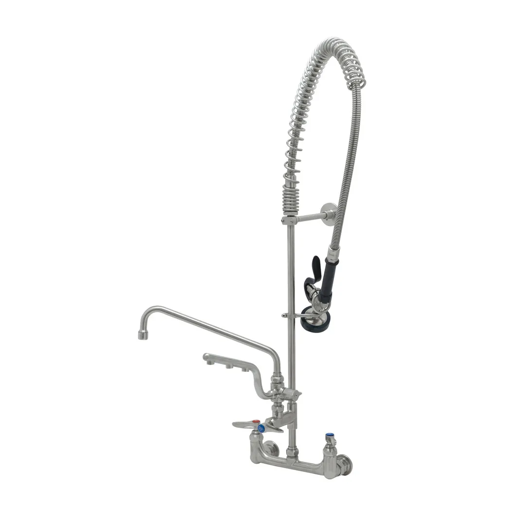 T&S Brass S-0133-U12-B Eversteel 8” Wall Mount Mixing Faucet with Body