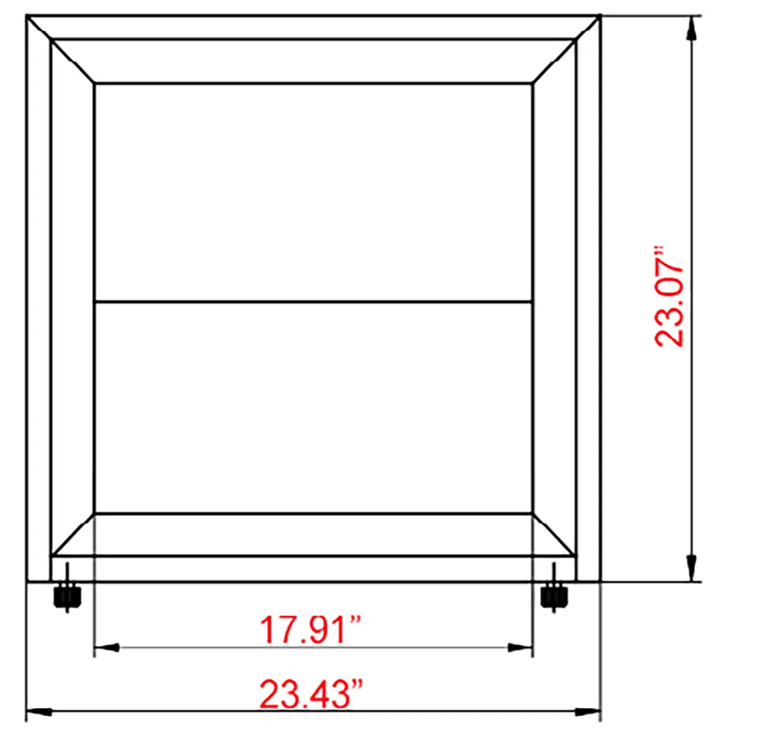Unity U-CF2 Countertop Glass Door Freezer, 2 cu ft, Black Steel, LED, -13°F to 5°F, 115V 0.155kW
