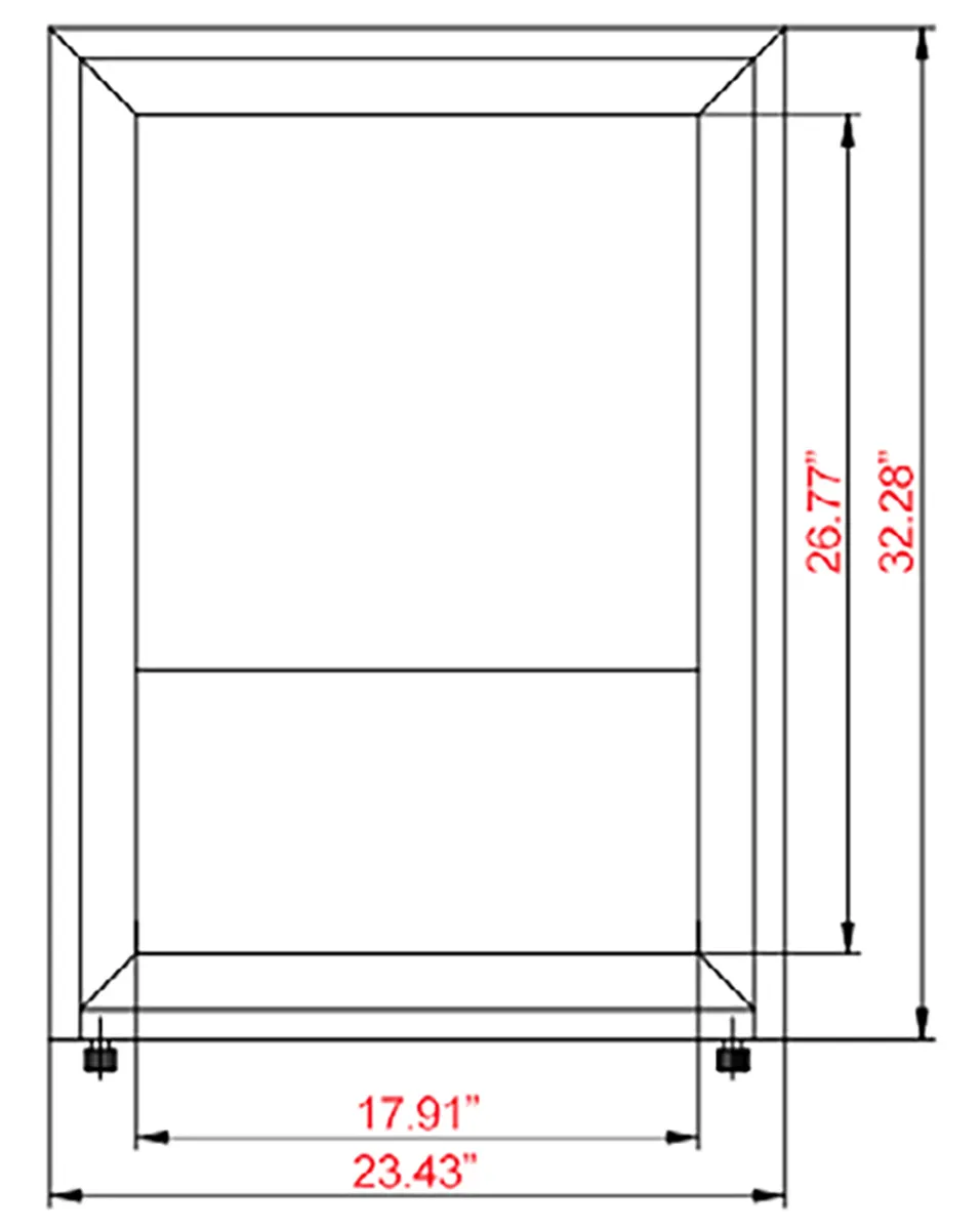Unity U-CF3 Countertop Glass Door Freezer, 3.5 cu ft, Black Steel, Triple Swing Door, LED, R290
