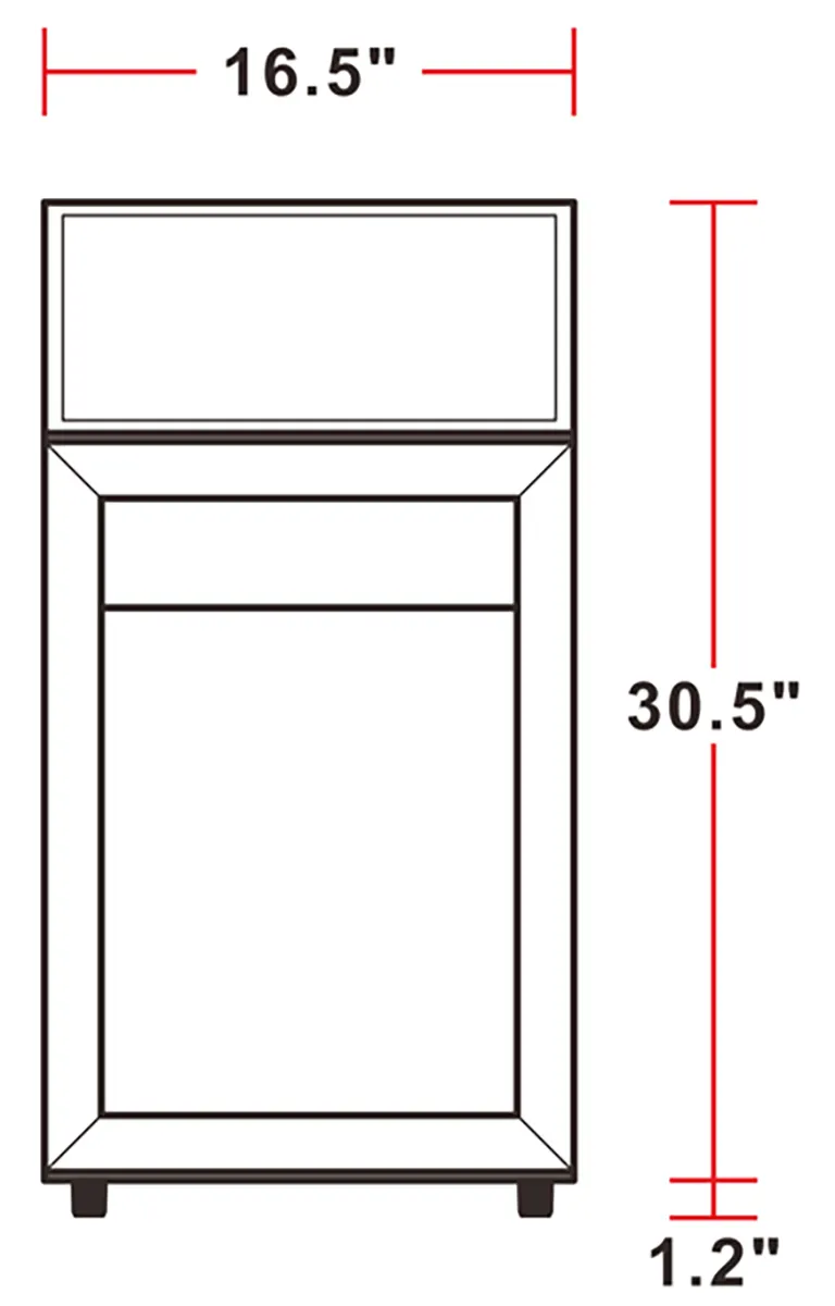 Unity U-CR2 16" Countertop Glass Door Refrigerator, 2 cu ft, White Steel, Shelves, Eco R600