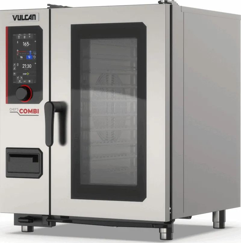Vulcan CHEF-101E Half Size 10 Pan Electric Combi Oven w/ Digital Controls, Steam Generator, 208V