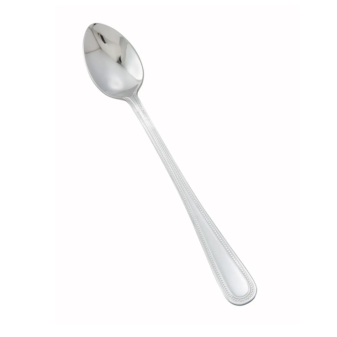 Winco 0005-02 Iced Tea Spoon, 7-1/8" Heavy-Weight Mirror Finish Dots, 18/0 Stainless Steel - 1 Dozen