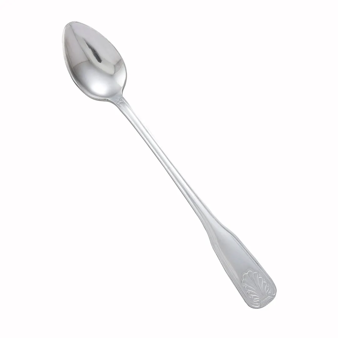 Winco 0006-02 7" Heavy Iced Tea Spoon, 18/0 Stainless Steel, Mirror Finish, Toulouse - 1 Dozen