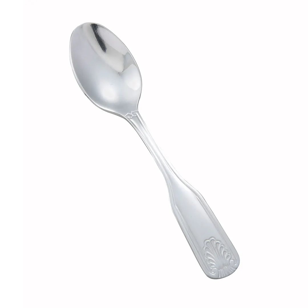 Winco 0006-09 Demitasse Spoon, 4-5/8" Extra-Heavy Mirror-Finish Toulouse Stainless Steel 18/0 - 1 Dozen