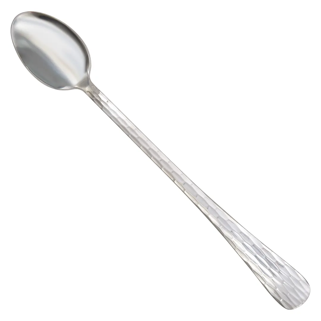 Winco 0023-02 Caspian Iced Tea Spoon, 7 3/4" 18/0 Stainless Steel, Hammered Finish - 1 Dozen
