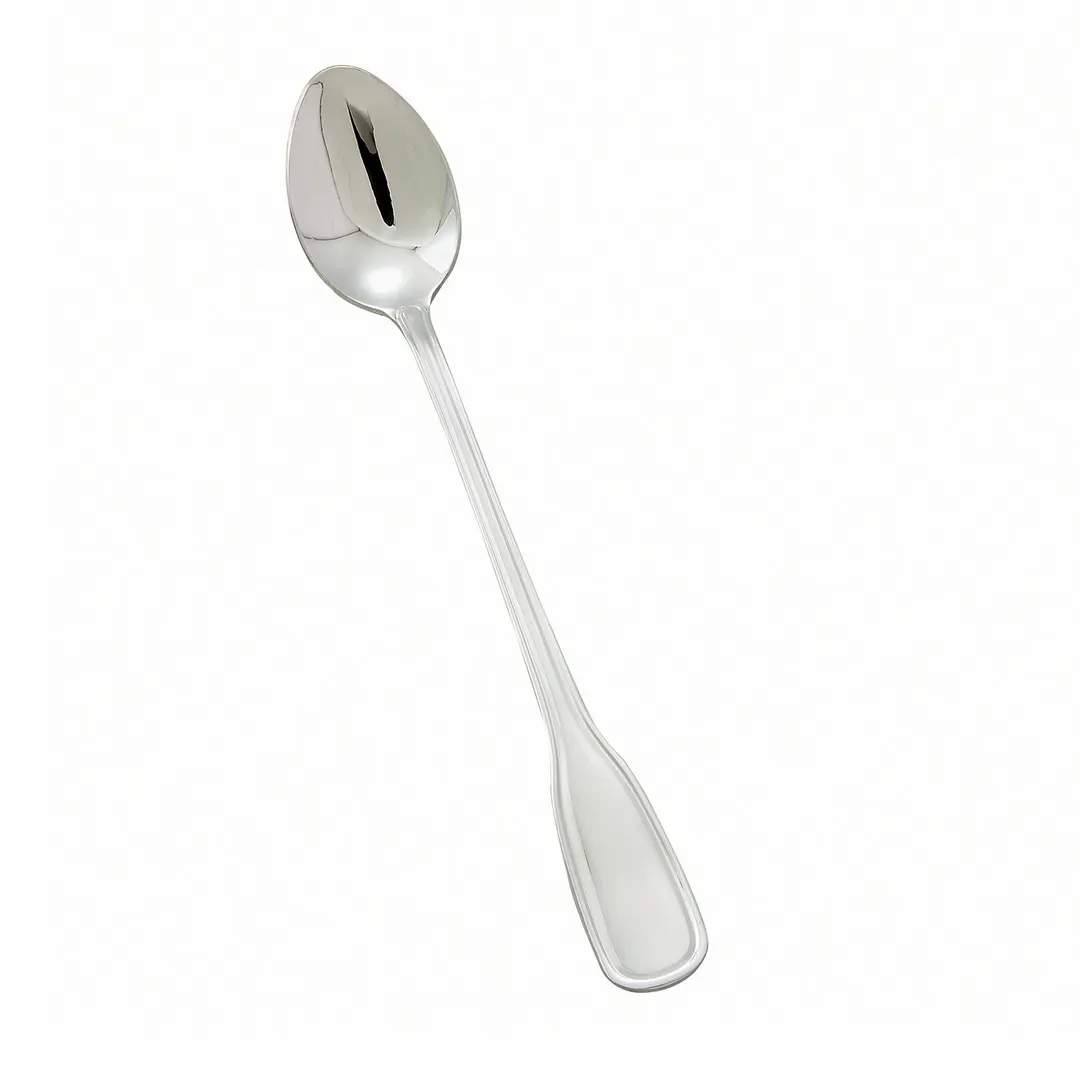Winco 0033-02 Iced Tea Spoon 7-1/2" Oxford Flatware 18/8 Stainless Steel Mirror Finish - 1 Dozen