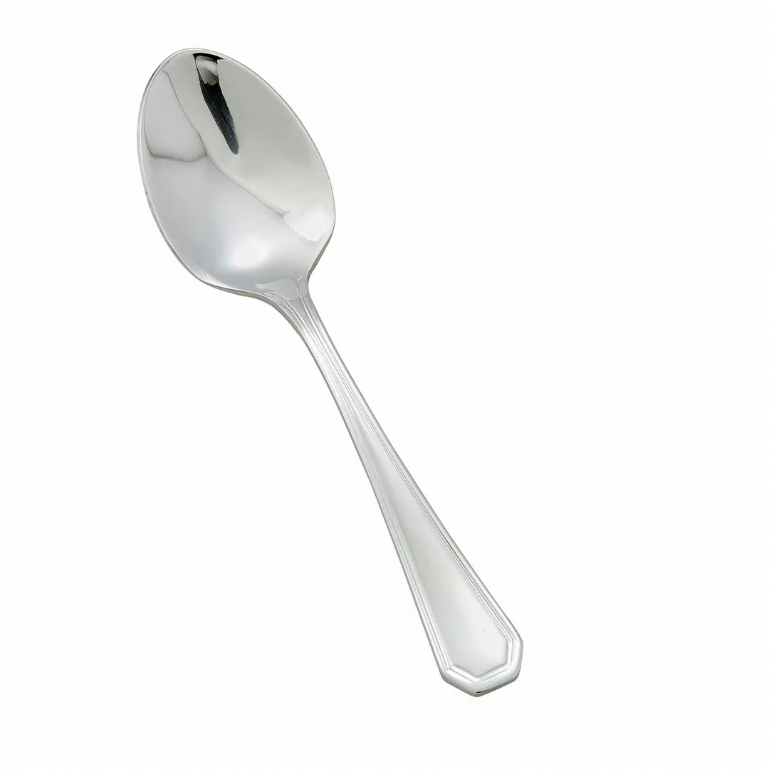 Winco 0035-09 Demitasse Spoon, 4-3/8" Victoria, Heavy 18/8 Stainless Steel Mirror Finish - 1 Dozen